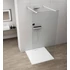 Kép 1/4 - ESCA WHITE MATT Walk-in zuhanyfal, szabadonálló, transzparent üveg, 1100mm
