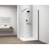Kép 1/6 - ESCA BLACK MATT Walk-in zuhanyfal, falra szerelhető, transzparent üveg, 700mm