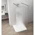 Kép 1/4 - ESCA BLACK MATT Walk-in zuhanyfal, szabadonálló, matt üveg, 1200mm