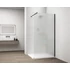 Kép 1/4 - ESCA BLACK MATT Walk-in zuhanyfal, falra szerelhető, matt üveg, 1500mm