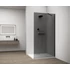 Kép 6/6 - ESCA BLACK MATT Walk-in zuhanyfal, falra szerelhető, füst üveg, 1100mm