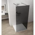 Kép 1/4 - ESCA BLACK MATT Walk-in zuhanyfal, szabadonálló, füst üveg, 1300mm