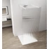 Kép 1/4 - ESCA WHITE MATT Walk-in zuhanyfal, szabadonálló, flutes üveg, 1000mm