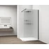 Kép 1/6 - ESCA BLACK MATT Walk-in zuhanyfal, falra szerelhető, flutes üveg, 1200mm