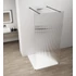 Kép 1/4 - ESCA BLACK MATT Walk-in zuhanyfal, szabadonálló, flutes üveg, 1300mm