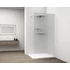 Kép 1/6 - ESCA WHITE MATT Walk-in zuhanyfal, falra szerelhető, flutes üveg, 900mm