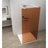 Kép 1/4 - ESCA WHITE MATT Walk-in zuhanyfal, szabadonálló, barna üveg, 1000mm