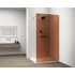 Kép 1/4 - ESCA GOLD MATT Walk-in zuhanyfal, falra szerelhető, barna üveg, 1400mm