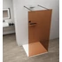 Kép 1/4 - ESCA BLACK MATT Walk-in zuhanyfal, szabadonálló, barna üveg, 1400mm
