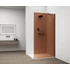 Kép 4/6 - ESCA BLACK MATT Walk-in zuhanyfal, falra szerelhető, barna üveg, 900mm