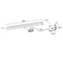 Kép 2/7 - FELINA LED lámpa, 8W, 230 V, IP44 308x15x112 mm, króm