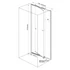Kép 2/12 - AQUALINE AMICO nyílóajtó fix résszel, 740-820x1850mm, fehér profil, transzparent üveg