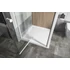 Kép 4/12 - AQUALINE AMICO nyílóajtó fix résszel, 740-820x1850mm, fehér profil, transzparent üveg
