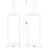 Kép 2/2 - AQUALINE SIMPLE LINE szögletes WC-kefe, matt fekete