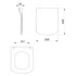 Kép 2/7 - CREAVIT GLANC WC-ülőke, Slim soft close, duroplast, fehér