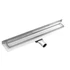 Kép 1/3 - GELCO MANUS inox padlóösszefolyó, falhoz PIASTRA rosttal, 850x112x55mm