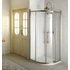 Kép 1/8 - GELCO ANTIQUE íves zuhanykabin, eltolható kétszárnyú ajtó, 900x900mm, transzparent üveg minta nélkül, bronz