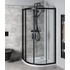 Kép 1/12 - GELCO SIGMA SIMPLY íves zuhanykabin, 800x800mm, R550, transzparent üveg, matt fekete