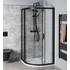 Kép 6/12 - GELCO SIGMA SIMPLY íves zuhanykabin, 800x800mm, R550, transzparent üveg, matt fekete
