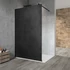 Kép 1/2 - VARIO BLACK HPL tábla zuhanyfal, fali profillal, merőleges merevítő nélkül, 1200 mm