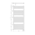 Kép 2/5 - AQUALINE DIRECT-E elektromos fürdőszobai radiátor fűtőpatronnal, egyenes, 450x1320mm, 400W, fehér