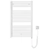 Kép 1/6 - AQUALINE DIRECT-E elektromos fürdőszobai radiátor fűtőpatronnal, egyenes, 600x960mm, 400W, fehér