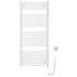 Kép 1/6 - AQUALINE ORBIT-E elektromos fürdőszobai radiátor fűtőpatronnal, íves, 600x1320mm, 600W, fehér