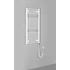 Kép 3/5 - AQUALINE ORBIT-E elektromos fürdőszobai radiátor fűtőpatronnal, íves, 450x960mm, 300W, fehér