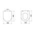 Kép 2/8 - CREAVIT PAULA WC ülőke, Slim soft close, duroplast, arany