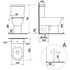 Kép 2/7 - JALTA Rimless monoblokkos WC CLEAN STAR WC-ülőke bidé funkcióval, Soft close, hidegvizes