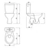 Kép 2/3 - AQUALINE MIGUEL monoblokkos WC, alsó kifolyású, króm duál gombos öblítőmechanika