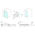 Kép 2/8 - POLYSAN MODULAR SHOWER tolóajtó fix résszel, 1000mm, fekete, transzparent üveg