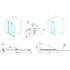 Kép 2/8 - POLYSAN MODULAR SHOWER tolóajtó fix résszel, 1400mm, fekete, transzparent üveg