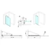 Kép 2/9 - POLYSAN MODULAR SHOWER tolóajtó fix résszel, 1600mm, transzparent üveg