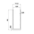 Kép 2/2 - AQUALINE WALK-IN toldóprofil 45mm
