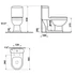 Kép 2/7 - AQUALINE PETIT WC monoblokkos gyermek WC alsó/hátsó kifolyású