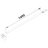 Kép 2/7 - POLYSAN merevítő MS5 zuhanyajtóhoz, 1400 mm, fekete