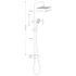 Kép 2/3 - AQUALINE TALIA teleszkópos zuhanyoszlop termosztátos csapteleppel, mag.:760-1280mm, bekötés:150mm, króm