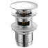 Kép 1/3 - AQUALINE klik-klak mosdólefolyó, nagy dugóval, 5/4“, 25-45mm, réz/króm