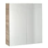 Kép 1/6 - AQUALINE VEGA tükrösszekrény, 60x70x18cm, platinatölgy