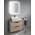 Kép 5/7 - AQUALINE VEGA mosdótartó szekrény, 2 fiók, 82x67,6x43,8cm, platinatölgy