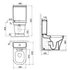 Kép 3/5 - ANTIK kombi WC, hátsó/alsó kifolyású, tartállyal, öblítőmechanikával, ülőke nélkül
