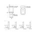 Kép 2/3 - KERASAN WALDORF kombi WC, alsó/hátsó kifolyású, tartállyal, öblítőmechanikával, ülőke nélkül, fehér/bronz