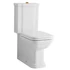 Kép 1/3 - KERASAN WALDORF kombi WC, alsó/hátsó kifolyású, tartállyal, öblítőmechanikával, ülőke nélkül, fehér/bronz