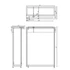 Kép 2/5 - AQUALINE KAWA STRIP tükrösszekrény, LED világítással 50x70x22cm, fehér