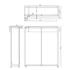 Kép 2/5 - AQUALINE KAWA STRIP tükrösszekrény, LED világítással 60x70x22cm, fehér