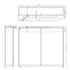 Kép 2/5 - AQUALINE KAWA STRIP tükrösszekrény, LED világítással, 80x70x24cm, fehér