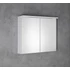 Kép 4/5 - AQUALINE KAWA STRIP tükrösszekrény, LED világítással, 80x70x24cm, fehér