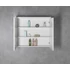 Kép 5/5 - AQUALINE KAWA STRIP tükrösszekrény, LED világítással, 80x70x24cm, fehér