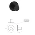 Kép 2/2 - BEMETA EASY fogas, 45x45x31mm, fekete (163106360)